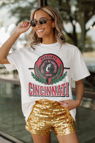 CINCINNATI BEARCATS BE A CHAMPION OVERSIZED CREWNECK TEE BY MADI PREWETT