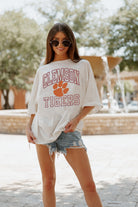 CLEMSON TIGERS UP YOUR GAME OVERSIZED CREWNECK TEE BY MADI PREWETT