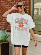 CLEMSON TIGERS UP YOUR GAME OVERSIZED CREWNECK TEE BY MADI PREWETT