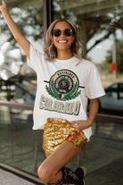 COLORADO BUFFALOES BE A CHAMPION OVERSIZED CREWNECK TEE BY MADI PREWETT