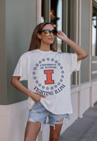 ILLINOIS FIGHTING ILLINI ON POINT OVERSIZED CREWNECK TEE