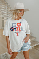 ILLINOIS FIGHTING ILLINI GO GIRL OVERSIZED CREWNECK TEE