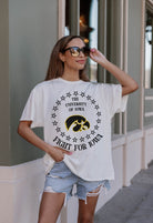 IOWA HAWKEYES ON POINT OVERSIZED CREWNECK TEE