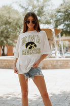 IOWA HAWKEYES UP YOUR GAME OVERSIZED CREWNECK TEE BY MADI PREWETT