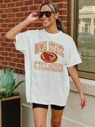 IOWA STATE CYCLONES UP YOUR GAME OVERSIZED CREWNECK TEE BY MADI PREWETT