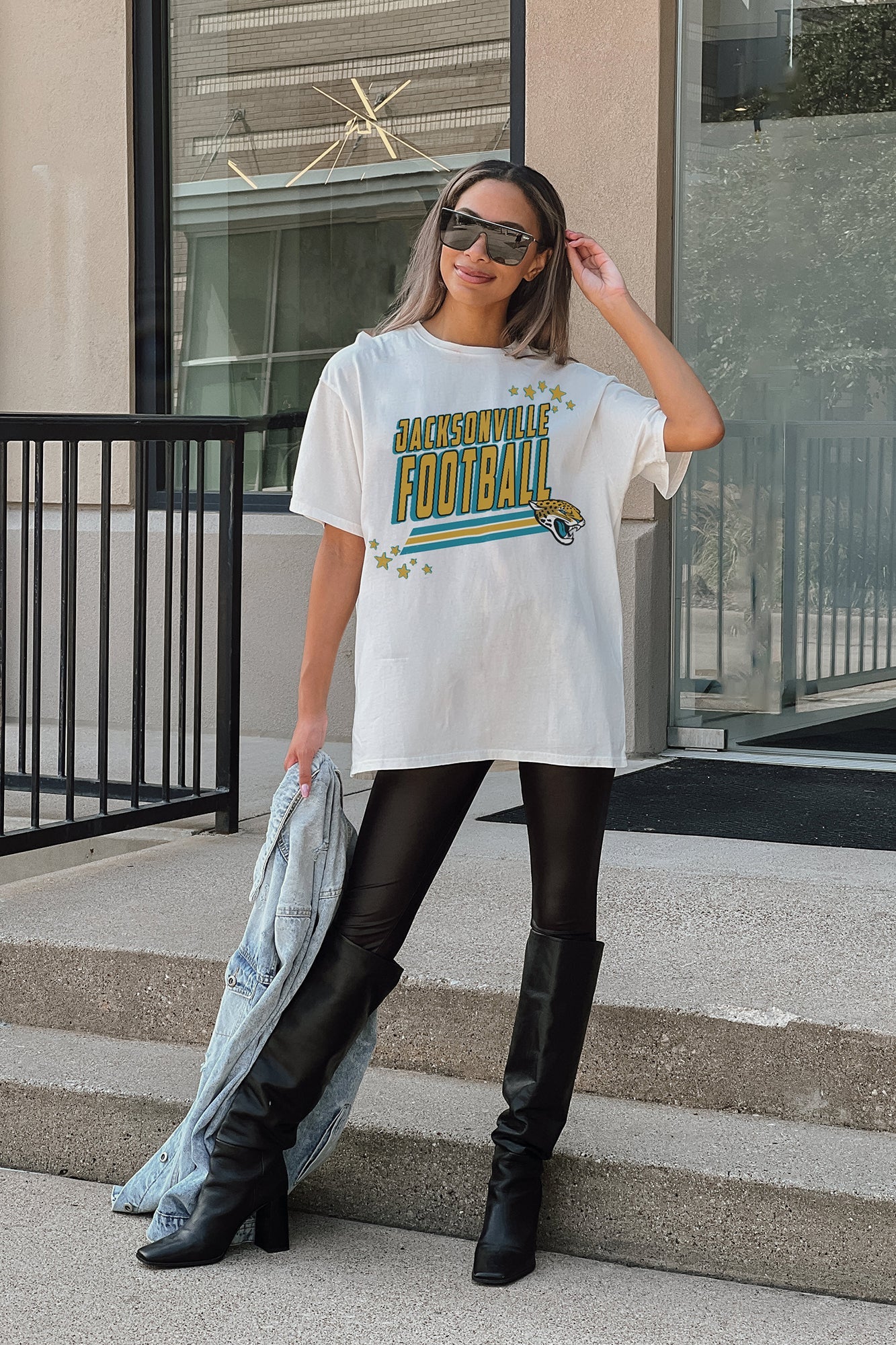 JACKSONVILLE JAGUARS COMING IN HOT OVERSIZED CREWNECK TEE