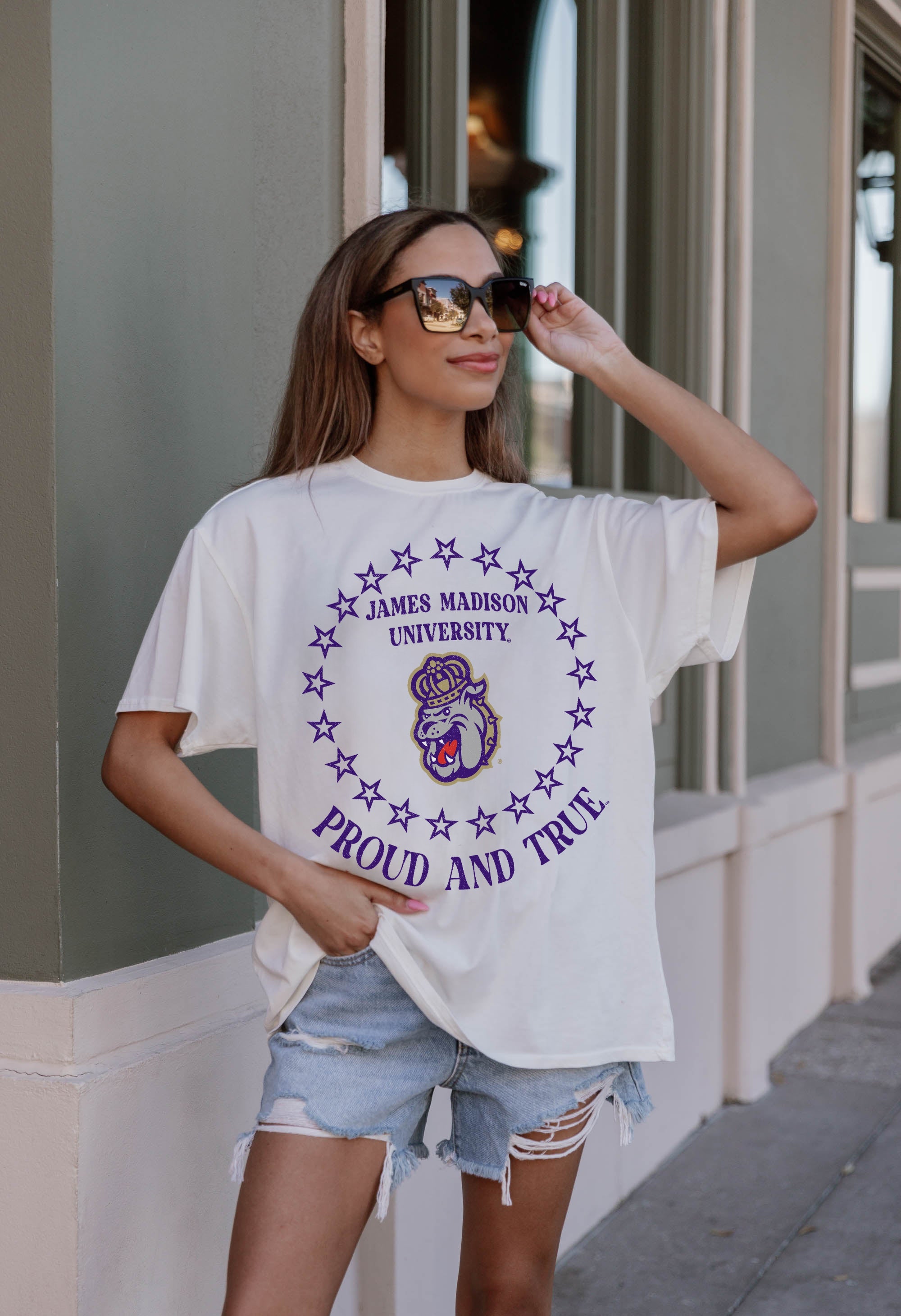 JAMES MADISON DUKES ON POINT OVERSIZED CREWNECK TEE