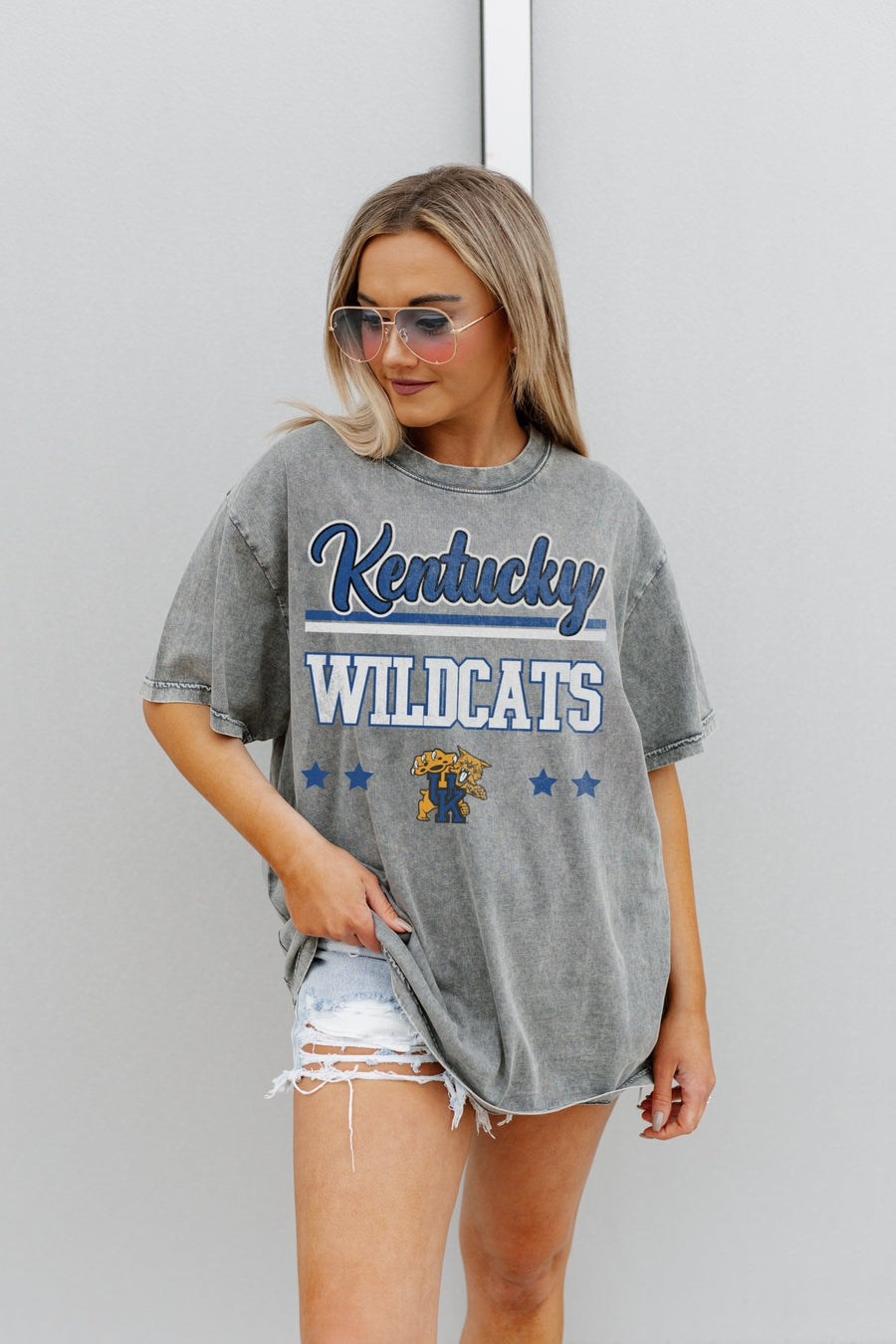 KENTUCKY WILDCATS HERE TO PLAY OVERSIZED CREWNECK TEE