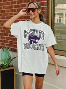 KANSAS STATE WILDCATS UP YOUR GAME OVERSIZED CREWNECK TEE BY MADI PREWETT