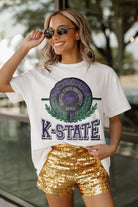 KANSAS STATE WILDCATS BE A CHAMPION OVERSIZED CREWNECK TEE BY MADI PREWETT