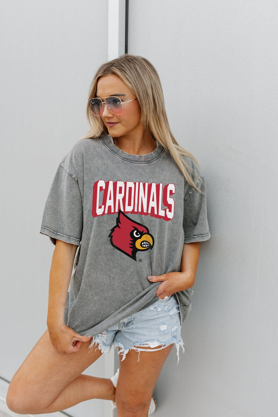 NCAA Louisville Cardinals Women's Yolk T-Shirt - S