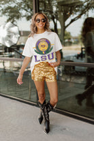 LSU TIGERS BE A CHAMPION OVERSIZED CREWNECK TEE BY MADI PREWETT