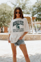 MICHIGAN STATE SPARTANS UP YOUR GAME OVERSIZED CREWNECK TEE BY MADI PREWETT