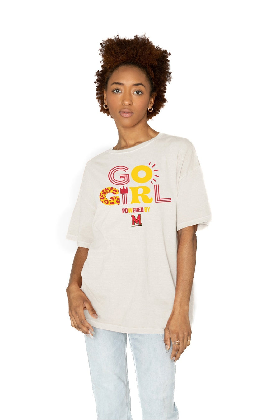 MARYLAND TERRAPINS GO GIRL OVERSIZED CREWNECK TEE