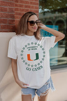 MIAMI HURRICANES ON POINT OVERSIZED CREWNECK TEE