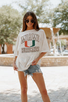 MIAMI HURRICANES UP YOUR GAME OVERSIZED CREWNECK TEE BY MADI PREWETT