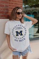 MICHIGAN WOLVERINES ON POINT OVERSIZED CREWNECK TEE