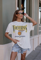 MICHIGAN WOLVERINES COURT DATE OVERSIZED CREWNECK TEE