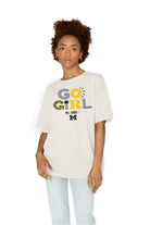 MICHIGAN WOLVERINES GO GIRL OVERSIZED CREWNECK TEE