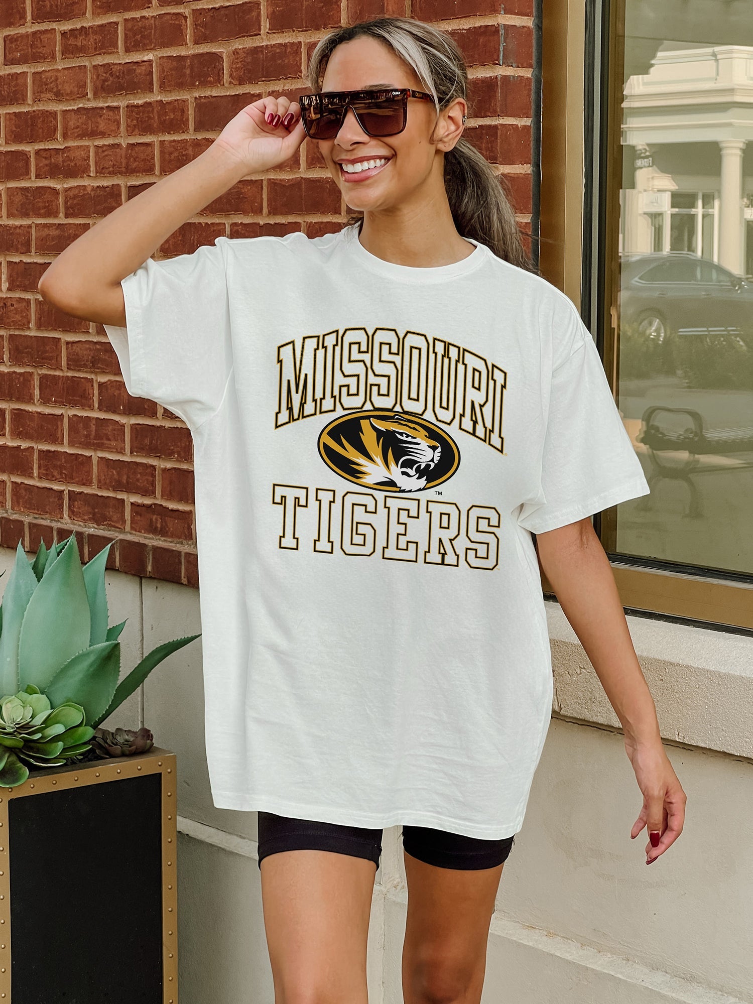 MISSOURI TIGERS UP YOUR GAME OVERSIZED CREWNECK TEE BY MADI PREWETT