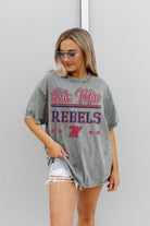 OLE MISS REBELS HERE TO PLAY OVERSIZED CREWNECK TEE