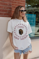 MONTANA GRIZZLIES ON POINT OVERSIZED CREWNECK TEE