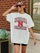 NEBRASKA CORNHUSKERS UP YOUR GAME OVERSIZED CREWNECK TEE BY MADI PREWETT