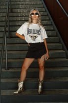 NEW ORLEANS SAINTS ENFORCER RELAXED FIT SHORT SLEEVE CREWNECK TEE