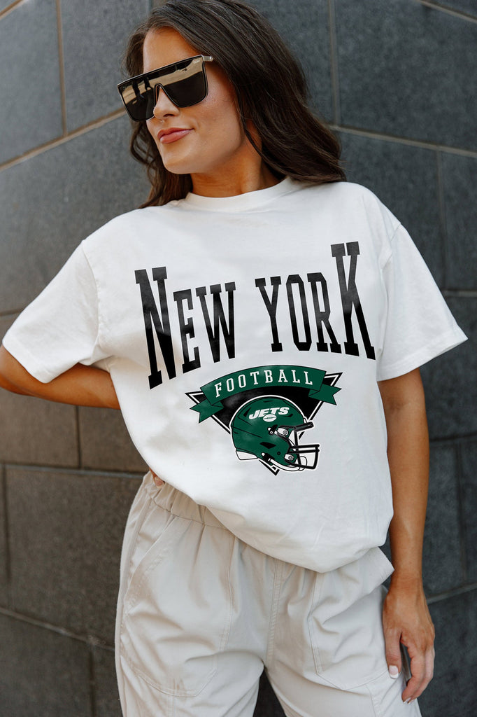 NEW YORK JETS ENFORCER RELAXED FIT SHORT SLEEVE CREWNECK TEE