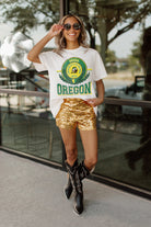 OREGON DUCKS BE A CHAMPION OVERSIZED CREWNECK TEE BY MADI PREWETT