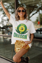 OREGON DUCKS BE A CHAMPION OVERSIZED CREWNECK TEE BY MADI PREWETT