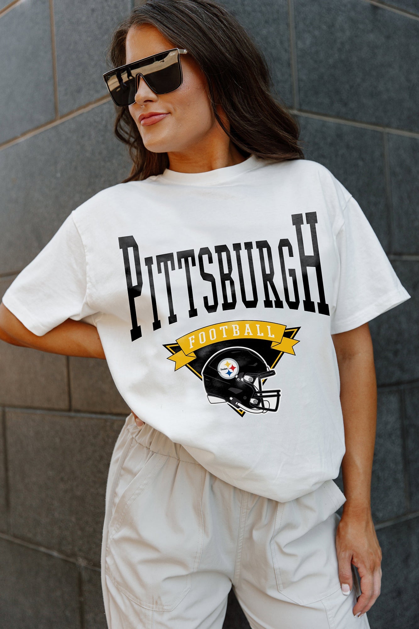 PITTSBURGH STEELERS ENFORCER RELAXED FIT SHORT SLEEVE CREWNECK TEE