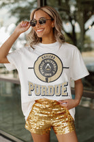 PURDUE BOILERMAKERS BE A CHAMPION OVERSIZED CREWNECK TEE BY MADI PREWETT