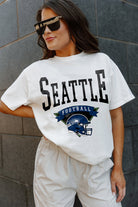 SEATTLE SEAHAWKS ENFORCER RELAXED FIT SHORT SLEEVE CREWNECK TEE