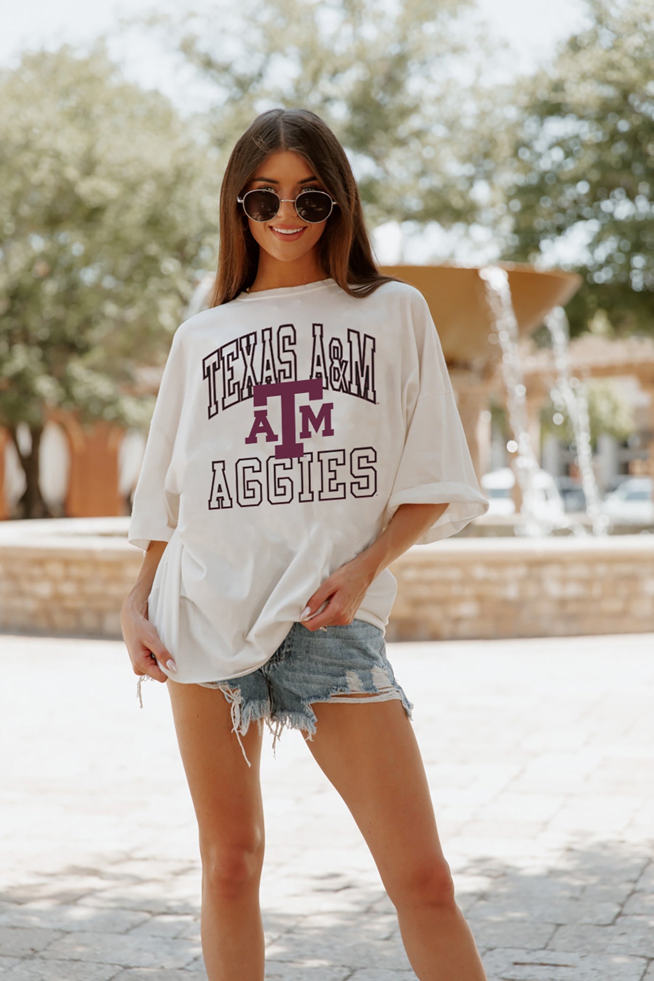 Aggies Sparkle Baseball Jersey XS / White