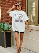 TCU HORNED FROGS UP YOUR GAME OVERSIZED CREWNECK TEE BY MADI PREWETT