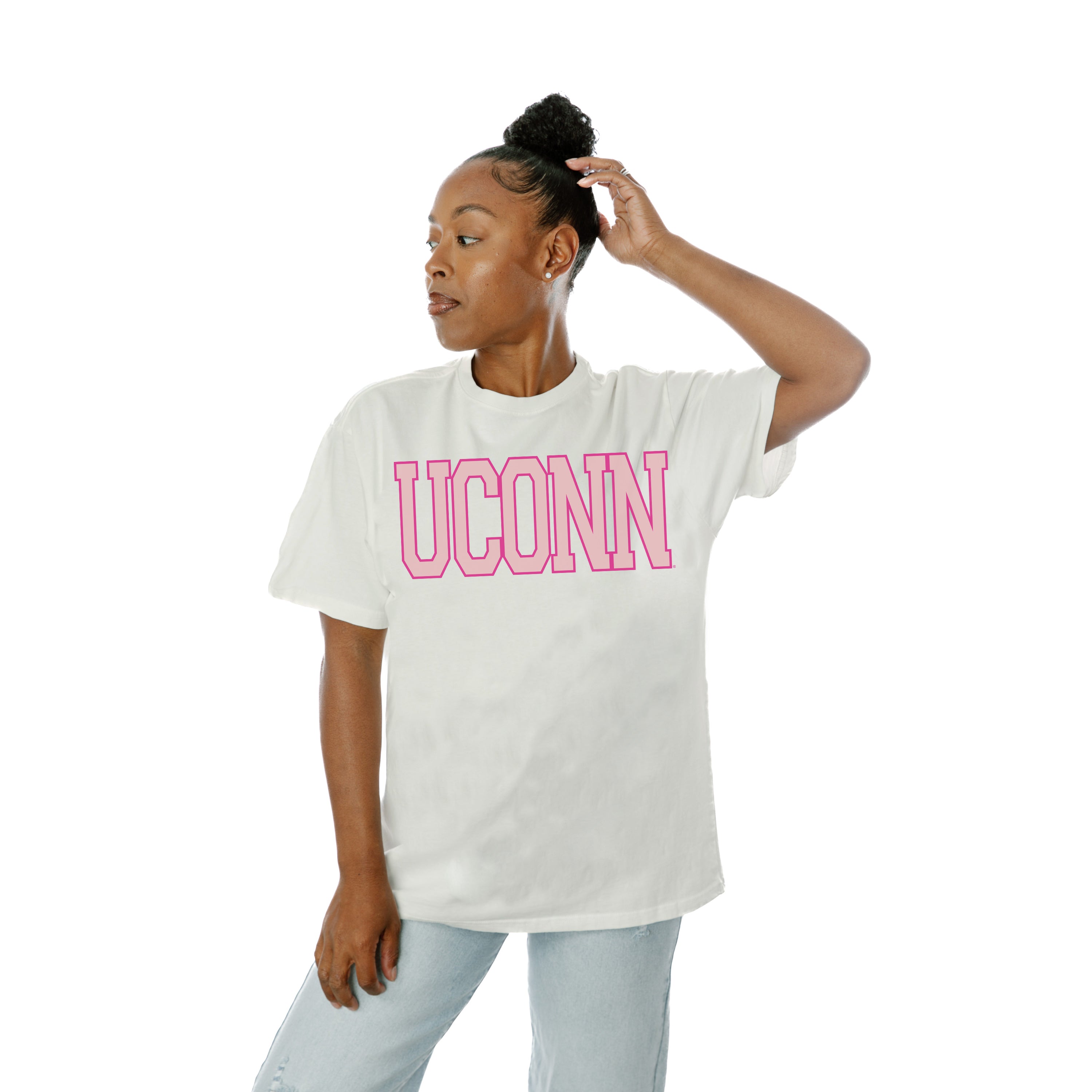 UCONN HUSKIES GAMEDAY ERA OVERSIZED CREWNECK TEE