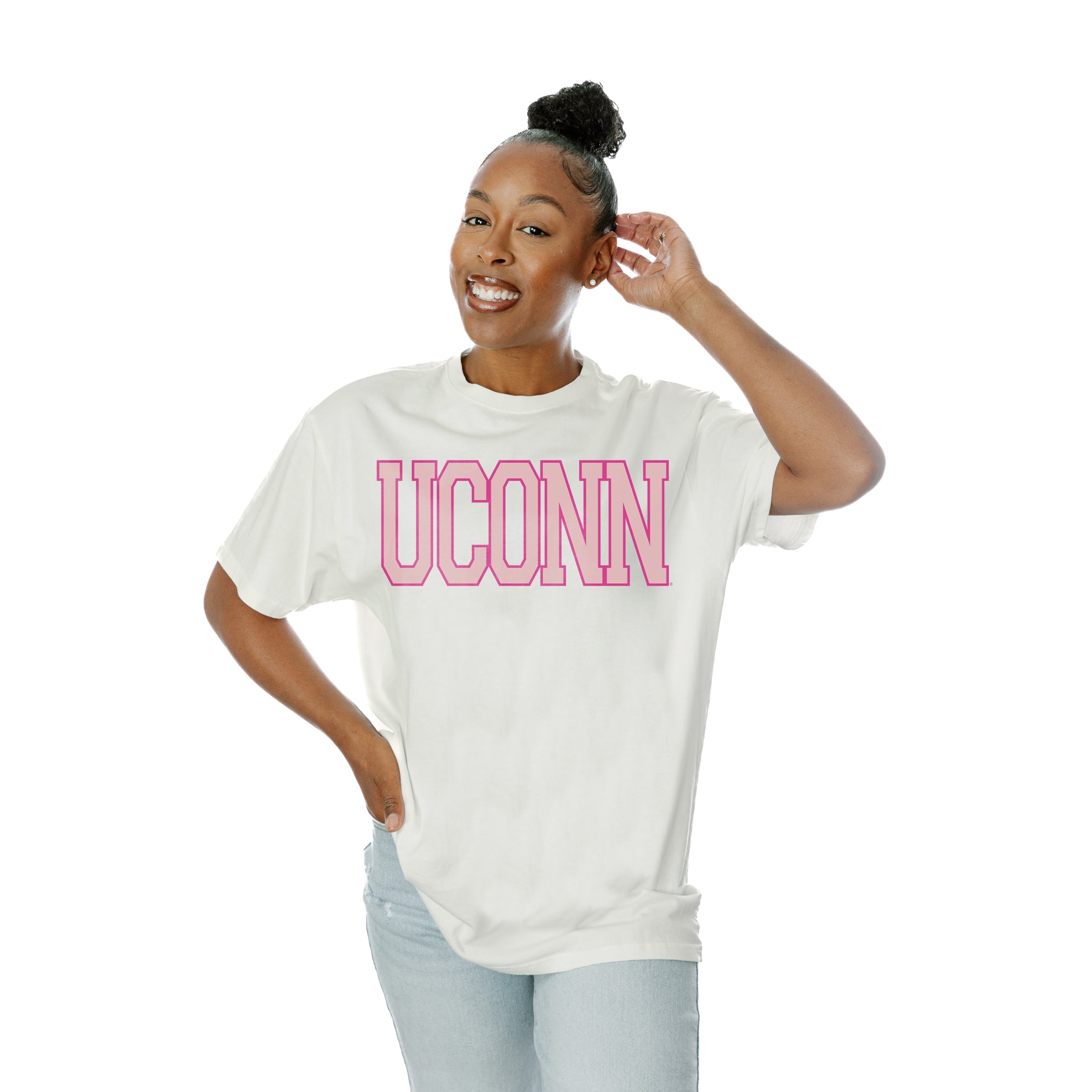 UCONN HUSKIES GAMEDAY ERA OVERSIZED CREWNECK TEE