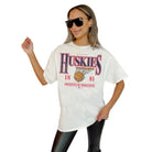 UCONN HUSKIES COURT DATE OVERSIZED CREWNECK TEE