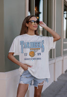 NORTH CAROLINA TAR HEELS COURT DATE OVERSIZED CREWNECK TEE