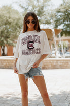 SOUTH CAROLINA GAMECOCKS UP YOUR GAME OVERSIZED CREWNECK TEE BY MADI PREWETT