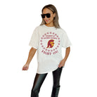 USC TROJANS ON POINT OVERSIZED CREWNECK TEE