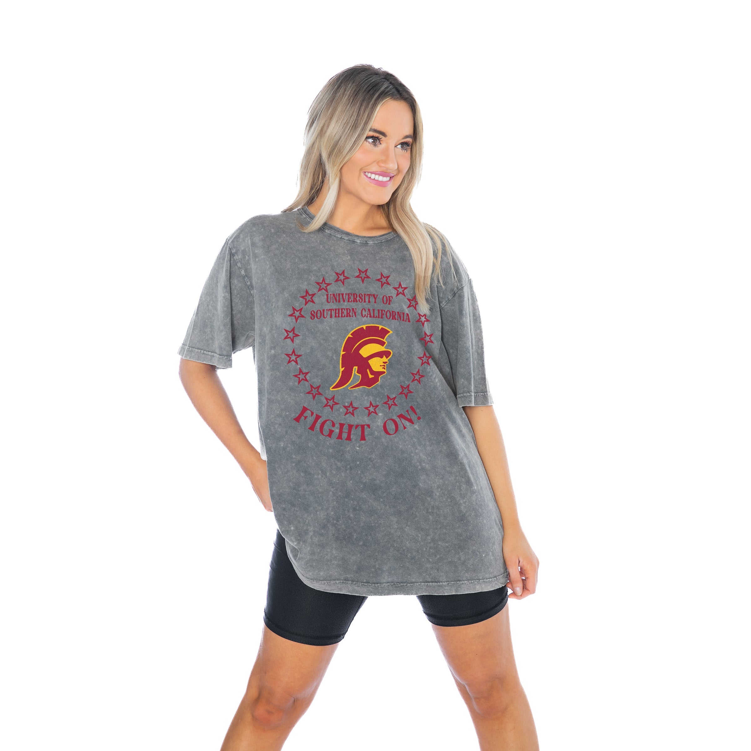 USC TROJANS BRIGHTEST STAR OVERSIZED CREWNECK TEE