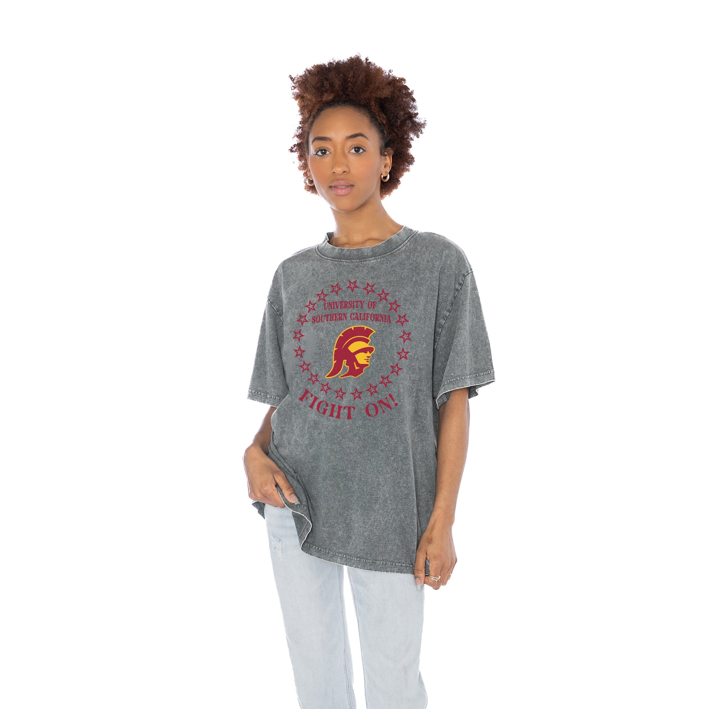 USC TROJANS BRIGHTEST STAR OVERSIZED CREWNECK TEE