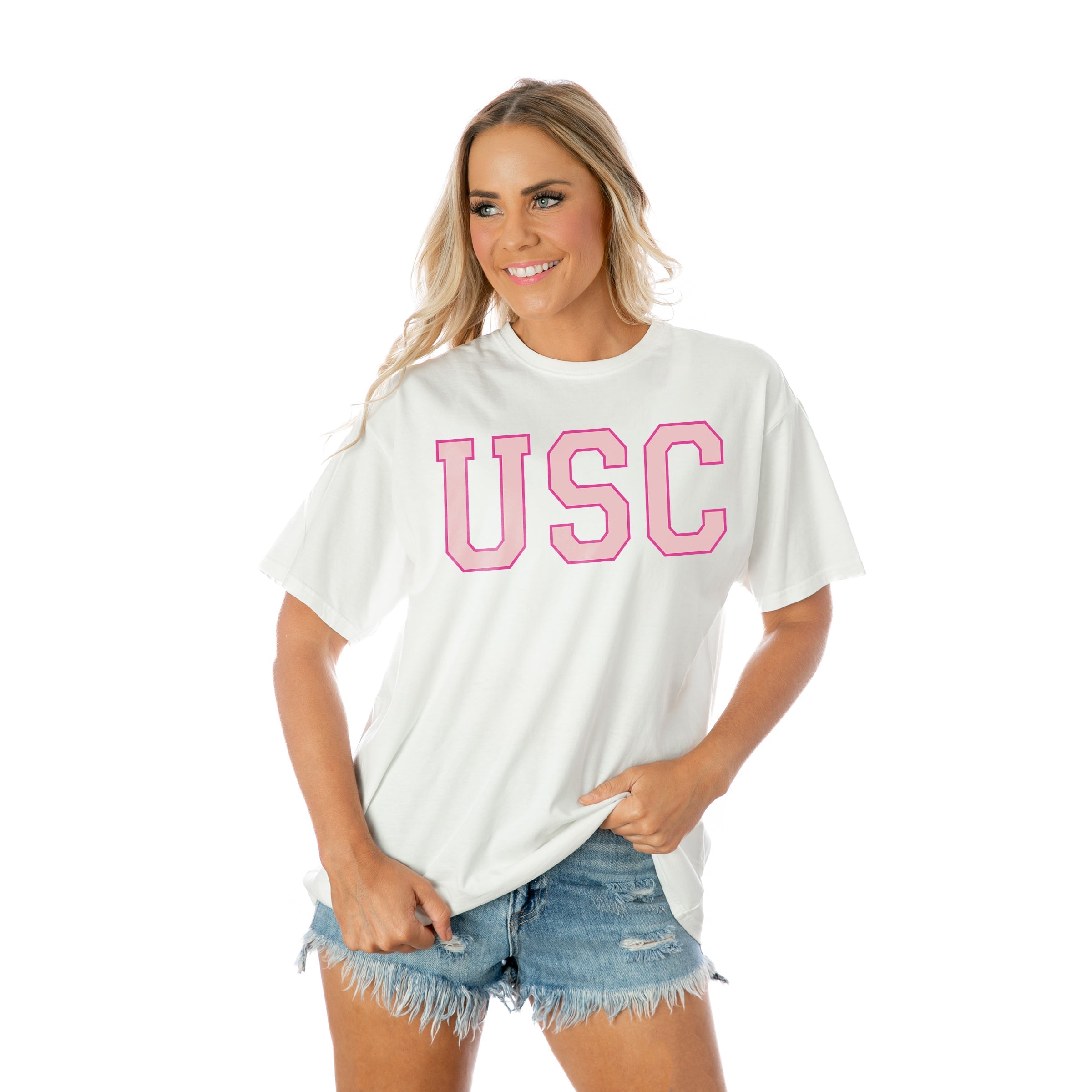 USC TROJANS GAMEDAY ERA OVERSIZED CREWNECK TEE