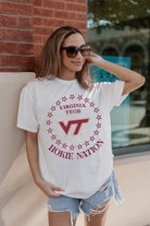 VIRGINIA TECH HOKIES ON POINT OVERSIZED CREWNECK TEE