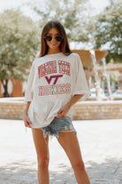 VIRGINIA TECH HOKIES UP YOUR GAME OVERSIZED CREWNECK TEE BY MADI PREWETT