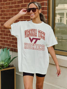 VIRGINIA TECH HOKIES UP YOUR GAME OVERSIZED CREWNECK TEE BY MADI PREWETT