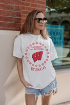 WISCONSIN BADGERS ON POINT OVERSIZED CREWNECK TEE