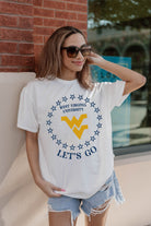 WEST VIRGINIA MOUNTAINEERS ON POINT OVERSIZED CREWNECK TEE